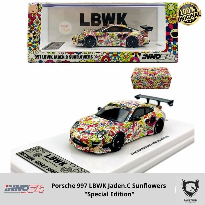 Inno 1/64 Porsche 997 Lbwk Jaden.C Sunflowers Special Edition Inno64 By Eastern