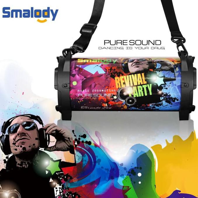 Promo  Termurah  Speaker Bluetooth SMALODY SL-10 / SL-10S Portable Speaker High Bass - Hitam