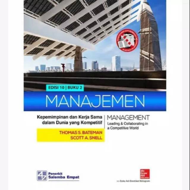 

BUKU MANAJEMEN Kepemimpinan dan Kerja Sama dalam Dunia yang Kompetitif, Thomas S. Bateman