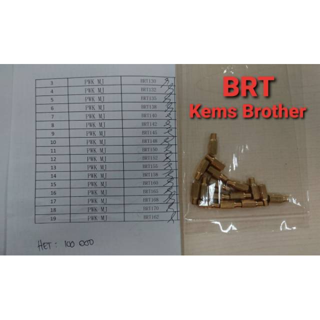 REPAIRKIT PWK SERIES BRT UKURAN BESAR DARI MAINJET 130 SAMPAI 170