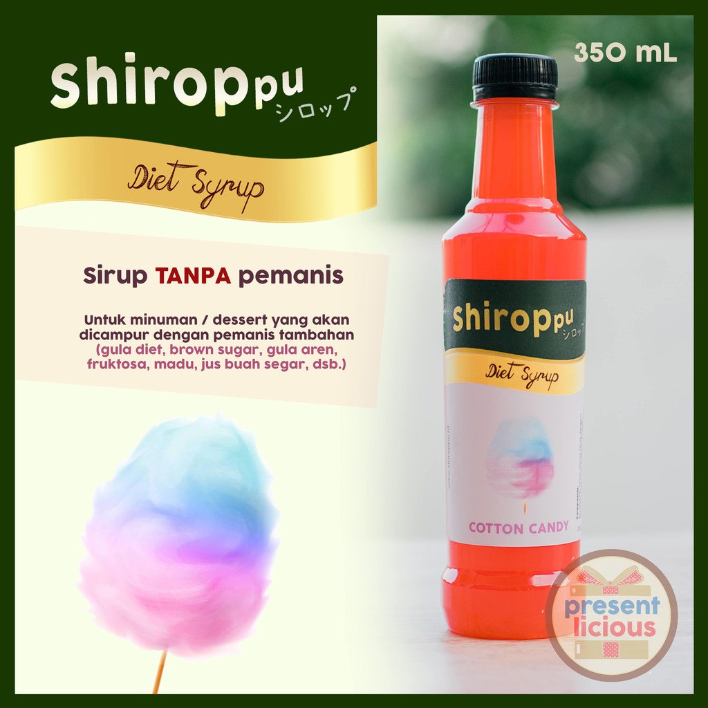 

Cotton Candy | Shiroppu Diet Syrup 350 mL | Sirup Rasa Cotton Candy Gulali