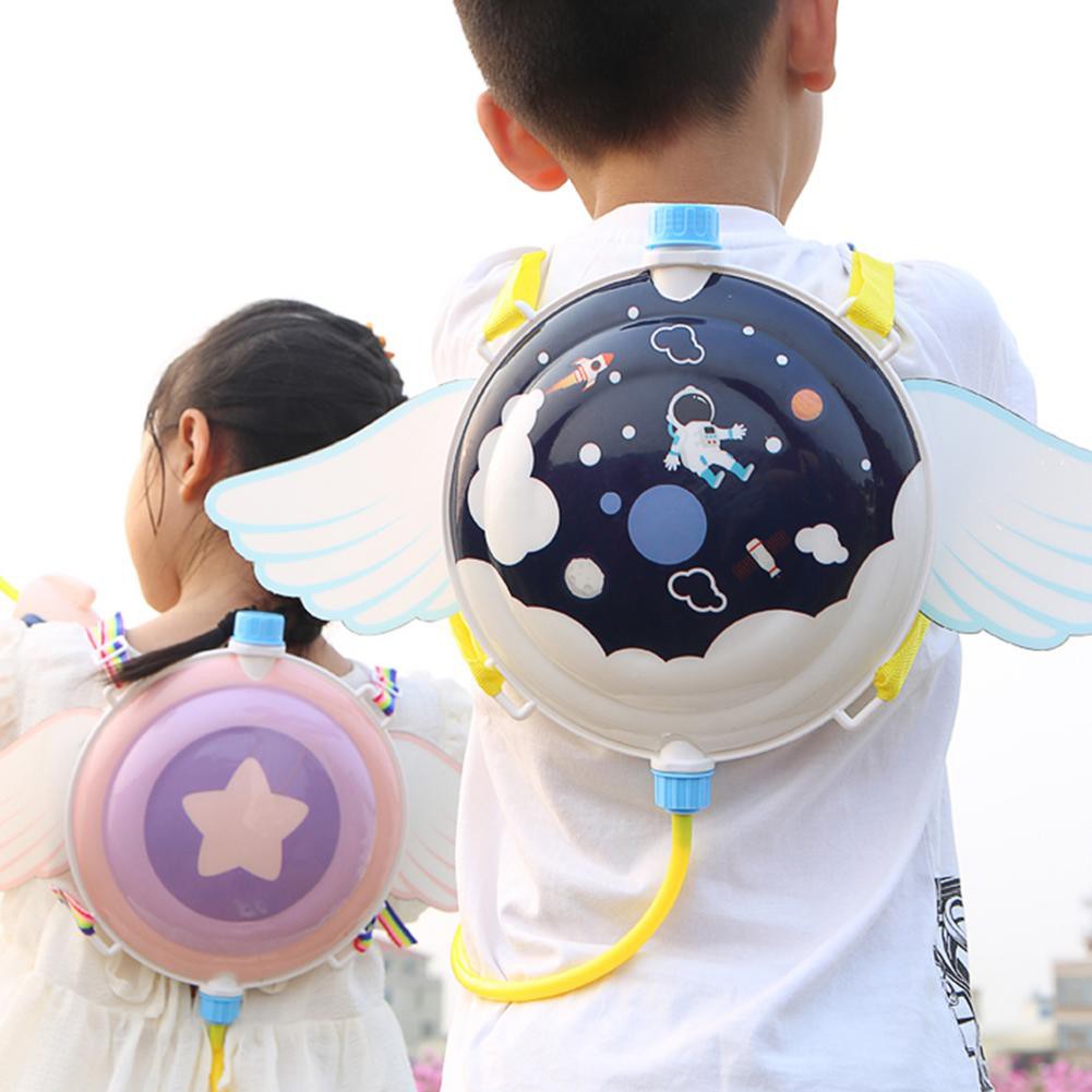 mainan pistol air watergun angel wings astronot rainbow star