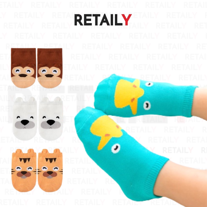 Retaily KS04 Kaos Kaki Bayi Motif Hewan Kaos kaki Anak Karakter KaosKaki Anti Slip Baby Socks Animal