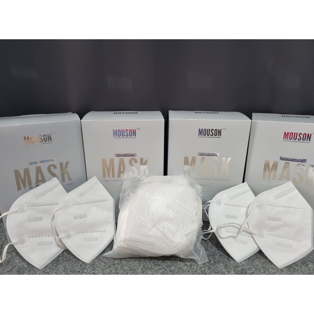 Masker Mouson KN95 Emboss MOUSON 5 Ply N95 Masker KN 95 Masker 50PCS Original