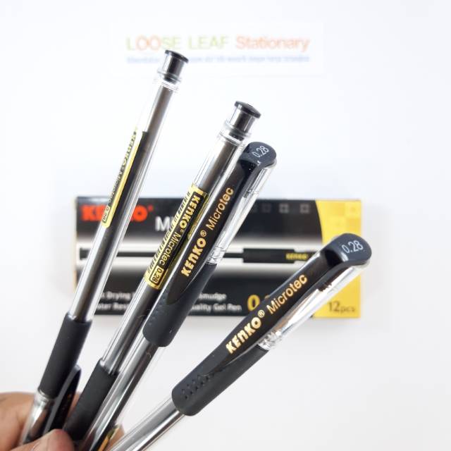 Satu Lusin Atk Pulpen Gel Kenko Microtec 0.28