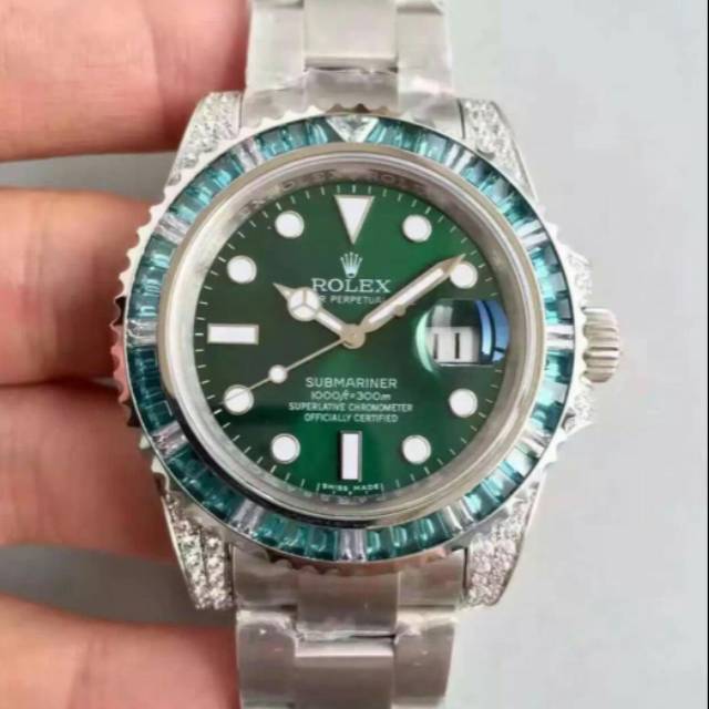 Jam Unisex Merek Rolex Sultan Submariner Diamond Matic Clone