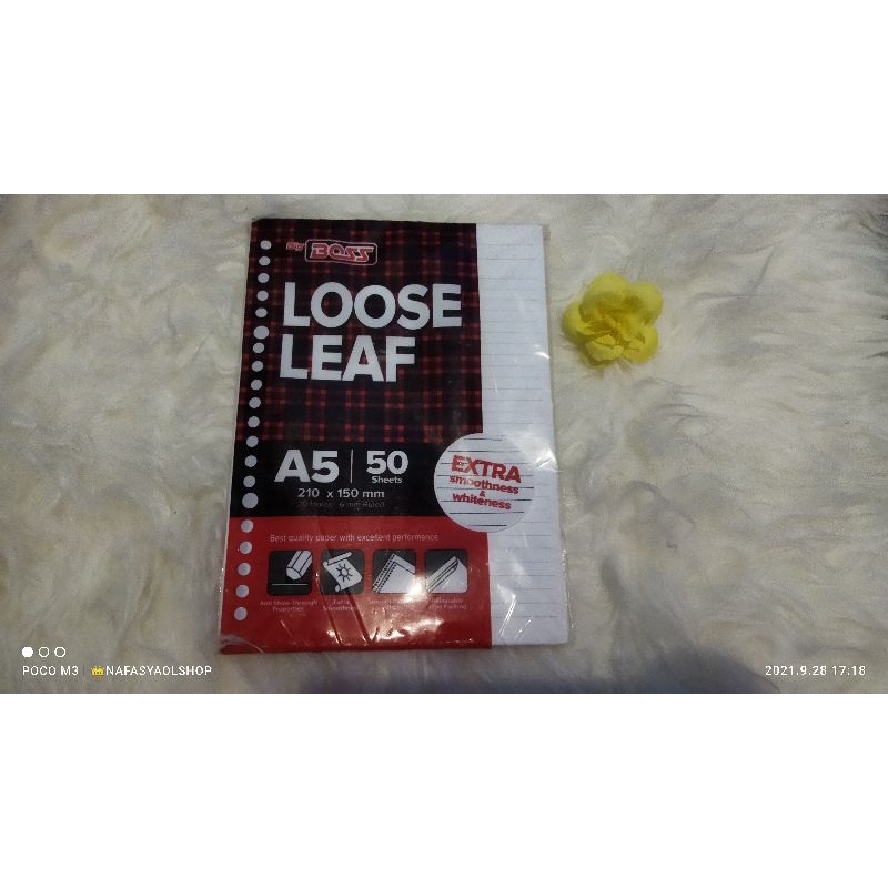 

isi binder loose leaf A5 50 lembar