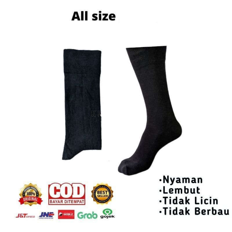 1 LUSIN KAOS KAKI FORMAL PANJANG POLOS