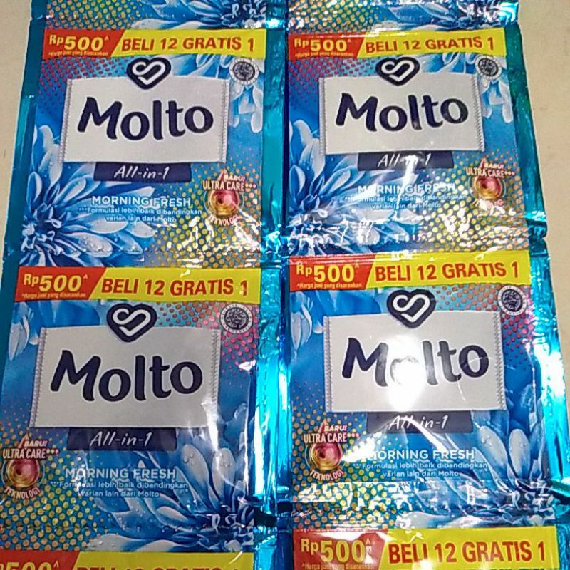 Molto Pewangi Pakaian Rp.500 / Renceng (12 sachet)