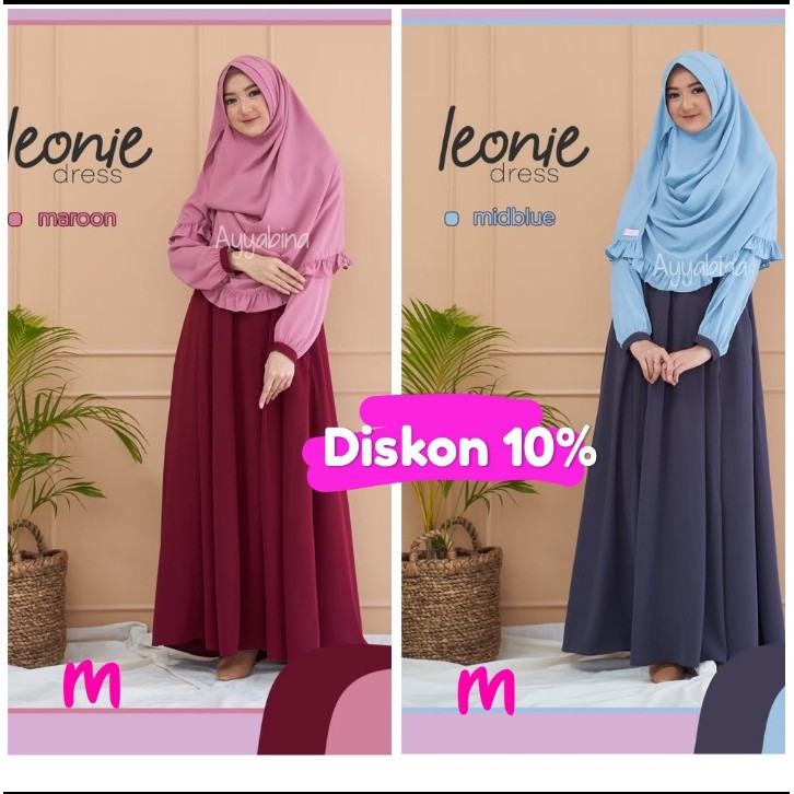 GAMIS DISKON/ GAMIS SET ORIGINAL AYYABINA / LEONIE DRESS TERLARIS