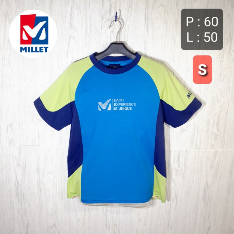 [LIMITED EDITION] MILLET Experience Dry Fit Baselayer Kaos Quickdry Olahraga Outdoor Gunung Hiking S