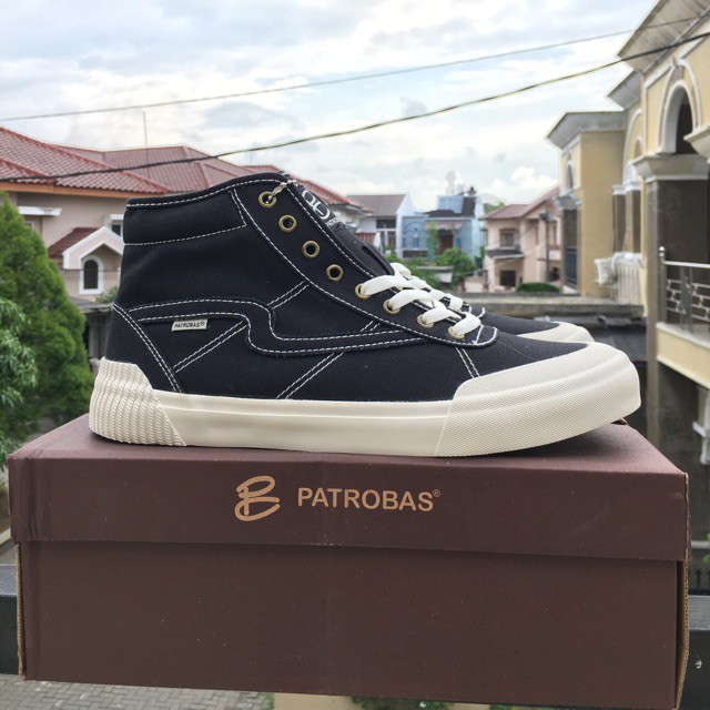 Sepatu Sneakers Pria Patrobas Equip High Black White / All Black / Charcoal Grey / Navy / Maroon / White Gum Original 100%-2