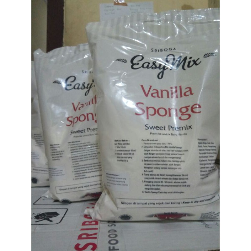 

Tepung Easy Mix Sriboga Vanilla Sponge 1kg