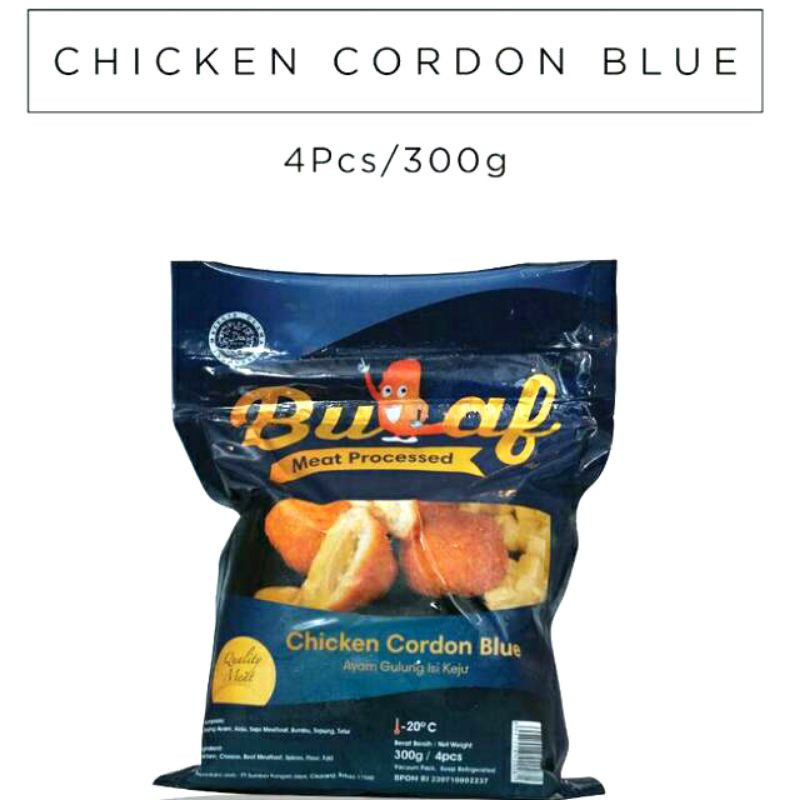 

Bulaf Chicken Cordon Blue 300 gr ( 4 pcs ) Non MSG dan Pengawet