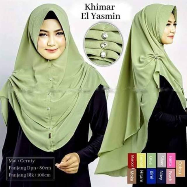 Khimar Hijab Jilbab Instan/Syari Elyasmin Ceruty