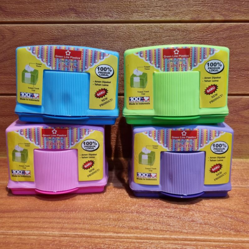 Kotak Tissue Liberty 2in1 / Tempat Tissue &amp; Tusuk Gigi / Kotak Tisu 2in1 / Kotak Tissue Murah