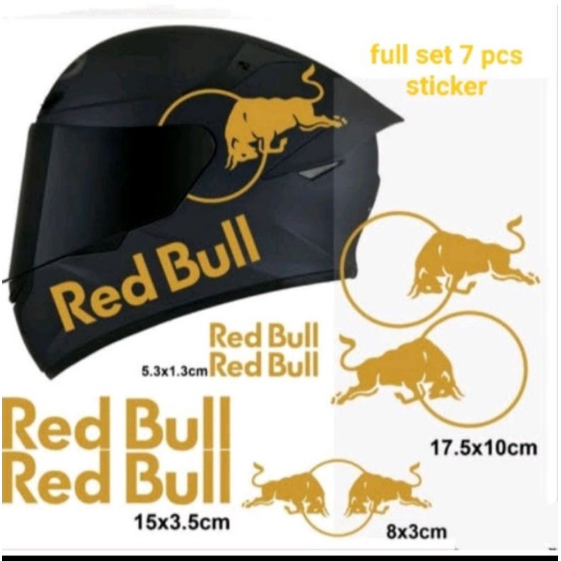 sticker helm red bull