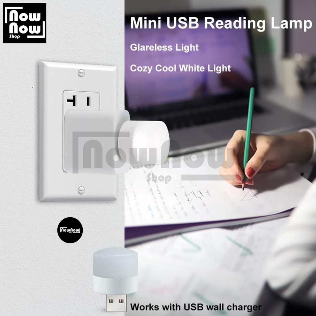 LAMPU LED MINI USB EYE PORTABLE PORTABEL PLUG-IN Lampu Malam Kecil Tidur Baca Buku Belajar Night Light Bisa di Laptop PC Komputer Charger Power Bank