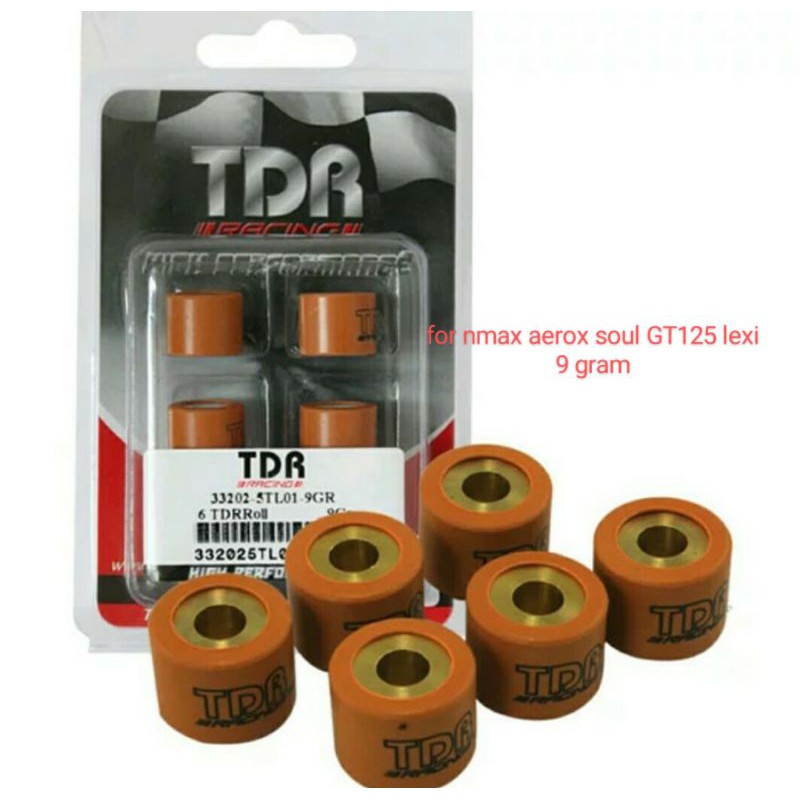 roller 9 gram for nmax aerox soul GT125 lexi original TDR - roller cvt 9 gram TDR