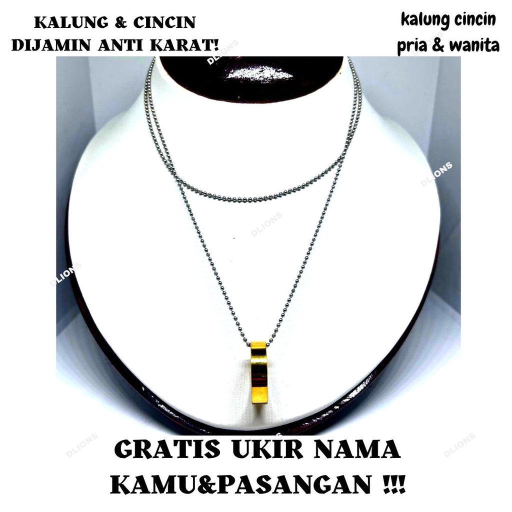 KALUNG LIONTIN CINCIN PRIA,KALUNG CINCIN PRIA,KALUNG CINCIN WANITA,GRATIS UKIR NAMA