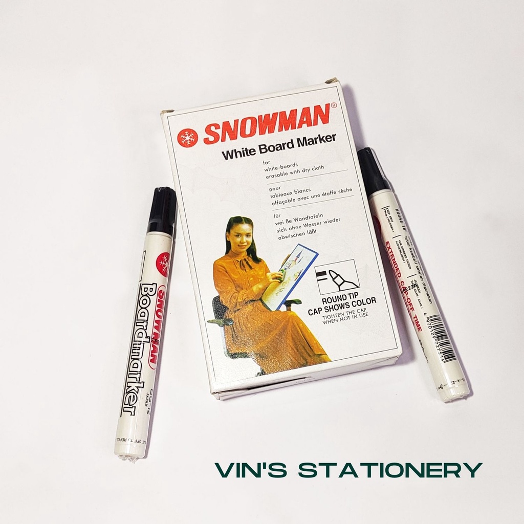 

ORIGINAL SNOWMAN SPIDOL WHITE BOARD / SNOWMAN WHITE BOARD MAKER (TIDAK PERMANEN)