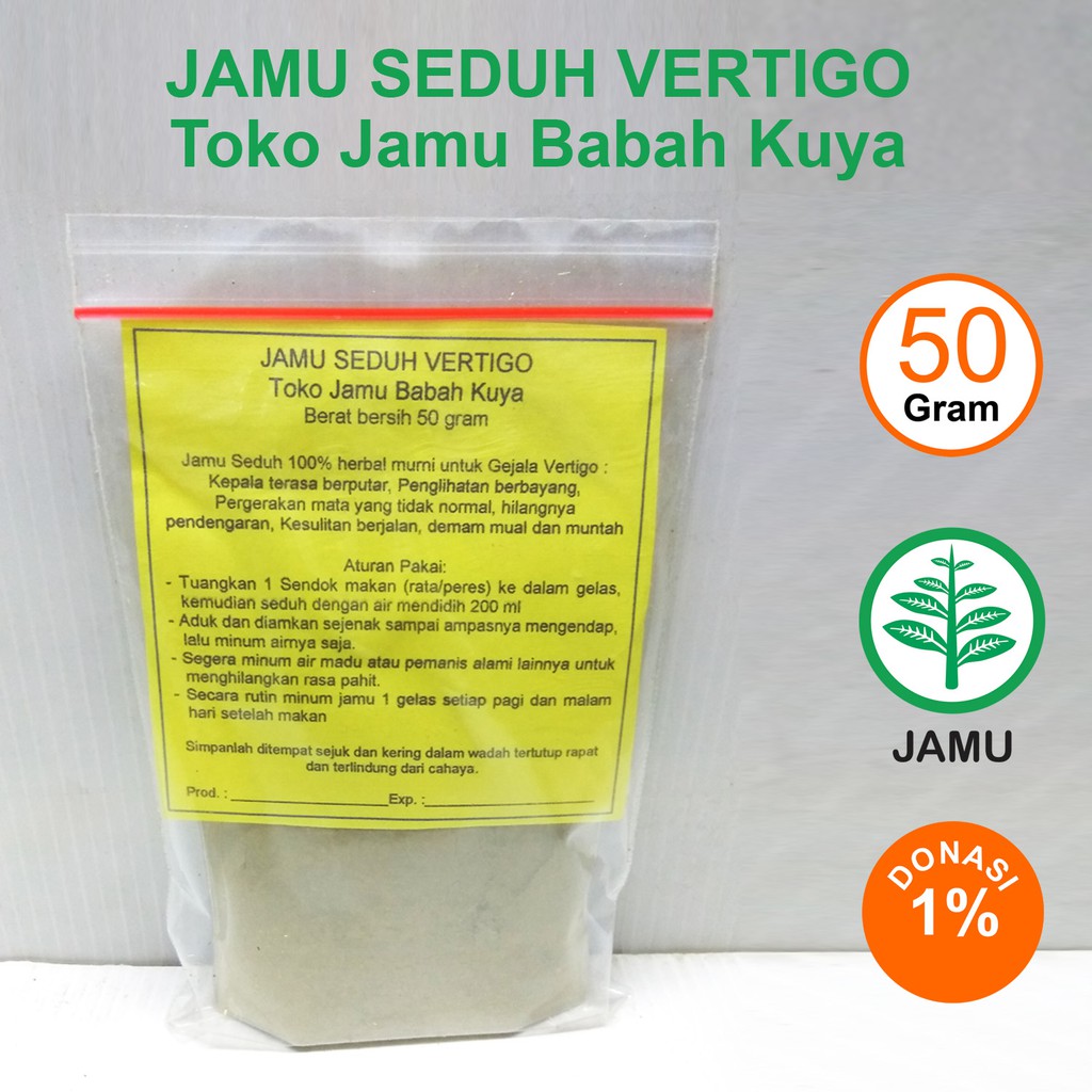 

Vertigo Kepala terasa berputar Toko Jamu Babah Kuya Racikan Seduh Serbuk Herbal Alami