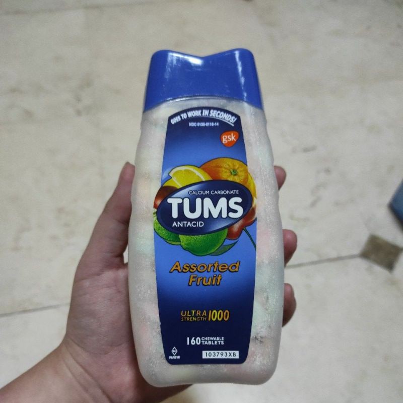 TUMS Antacid Ultra Assorted Fruit isi 160 Tablet - Obat Maag Sakit Perut