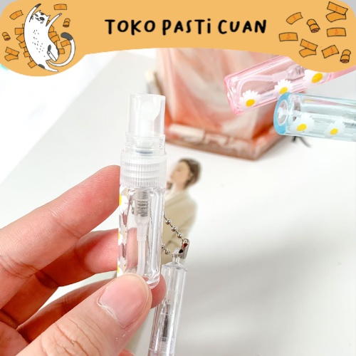 pulpen pena gantungan botol hand sanitizer/ parfum keperluan sekolah  anak bisa COD tinta hitam import korea bolpen fancy imut pen unik lucu termurah-3