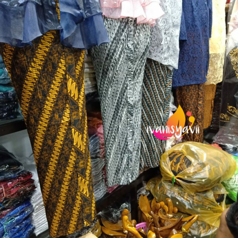 Rok Plisket - Bawahan kebaya (Motif Batik Lengkap)