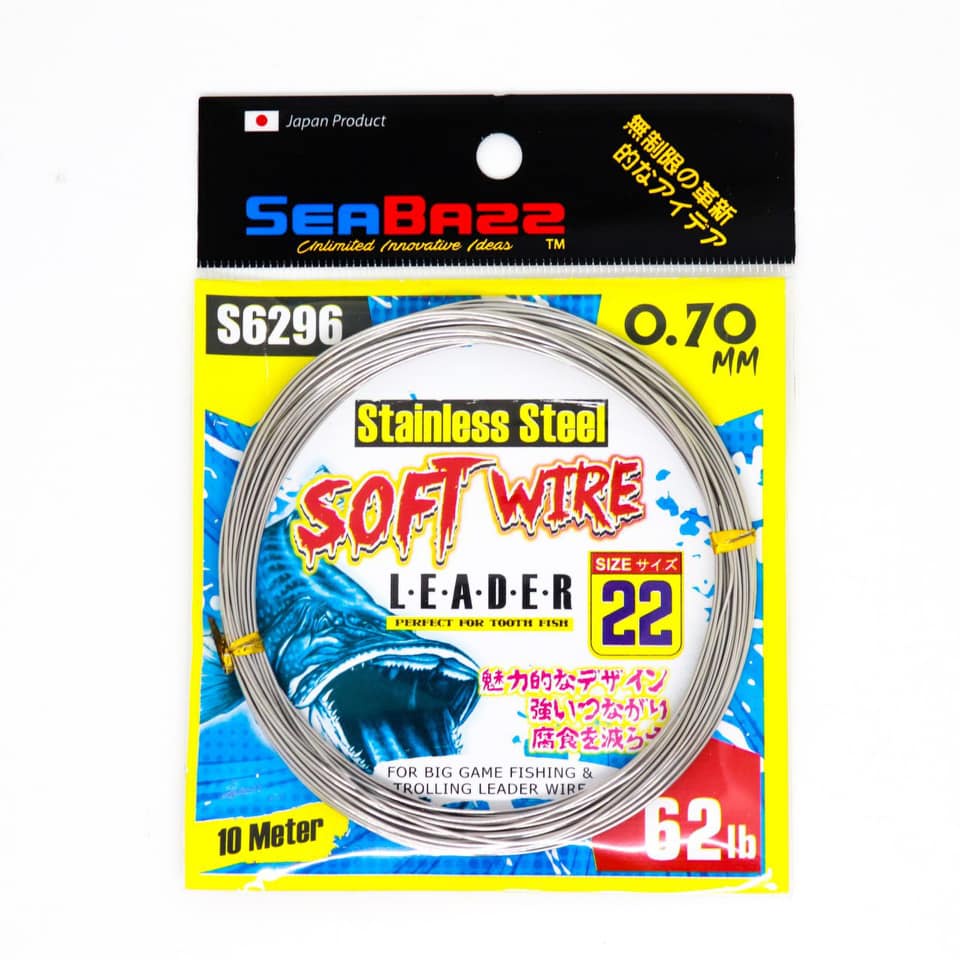 SEABAZZ STAINLESS STEEL SOFT WIRE LEADER S6296