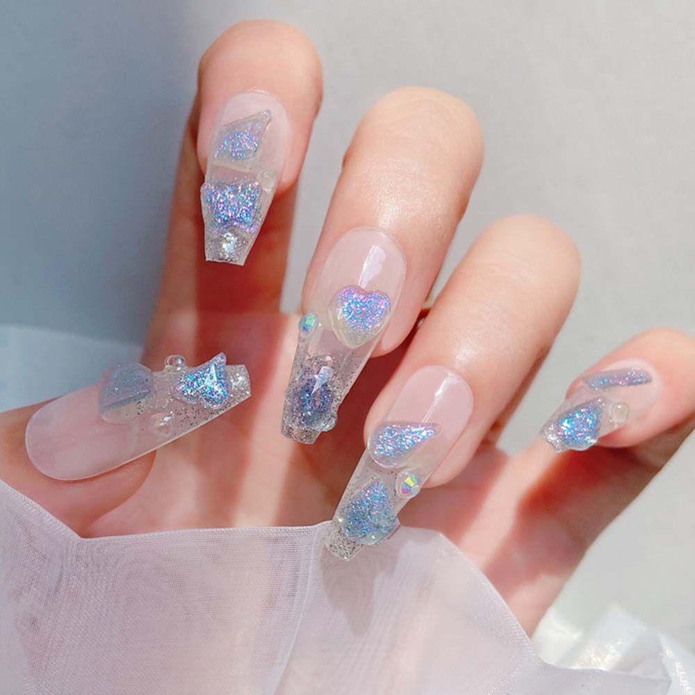 Needway Kuku Tidak Teratur Berlian Imitasi 3D Fashion Glitter Irregular Nail Bor Manicure Flatback Mixed Nail Charms