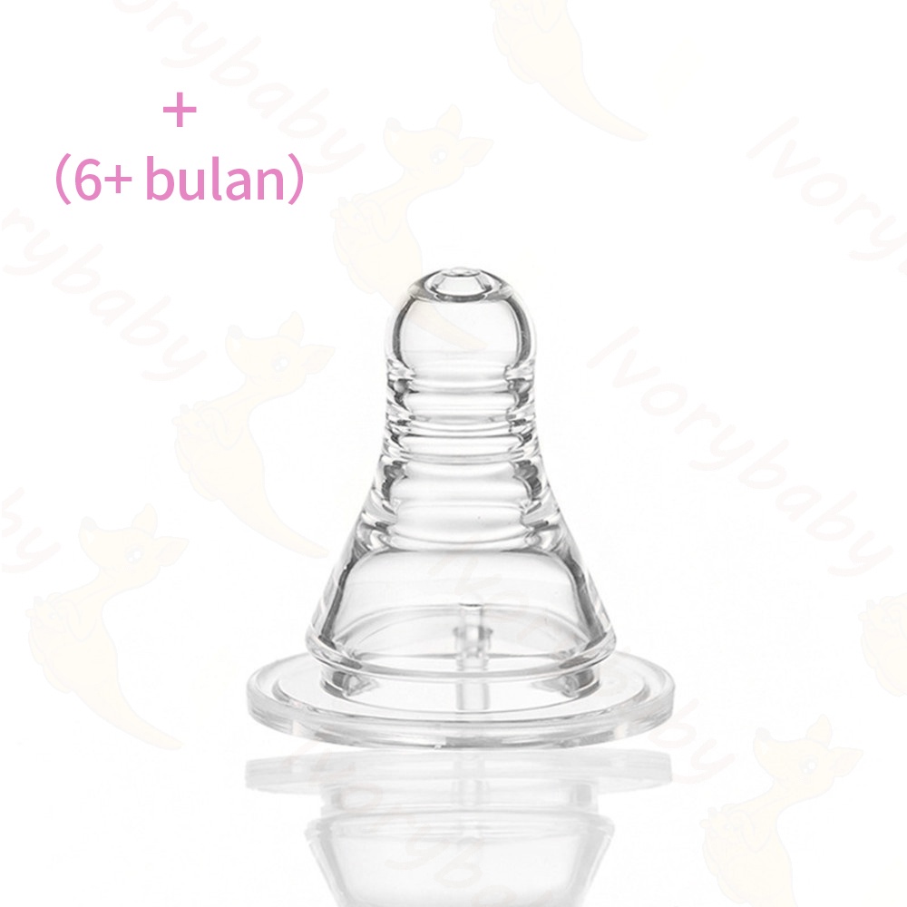 Ivorybaby Dot pigeon pengganti nipple dot bayi slim neck BPA free-+(6+Bulan)