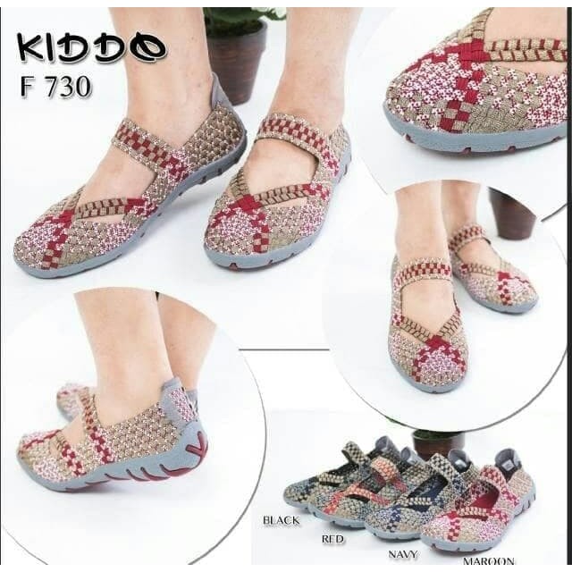Promo kiddo sepatu rajut sepatu wanita sepatu anyam kiddo original f730