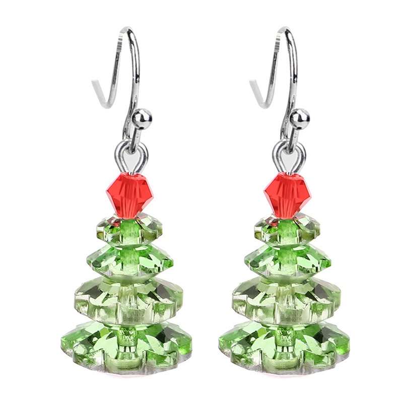 Fancyqube Anting Kristal Kuarsa Bentuk Pohon Warna-Warni Untuk Wanita