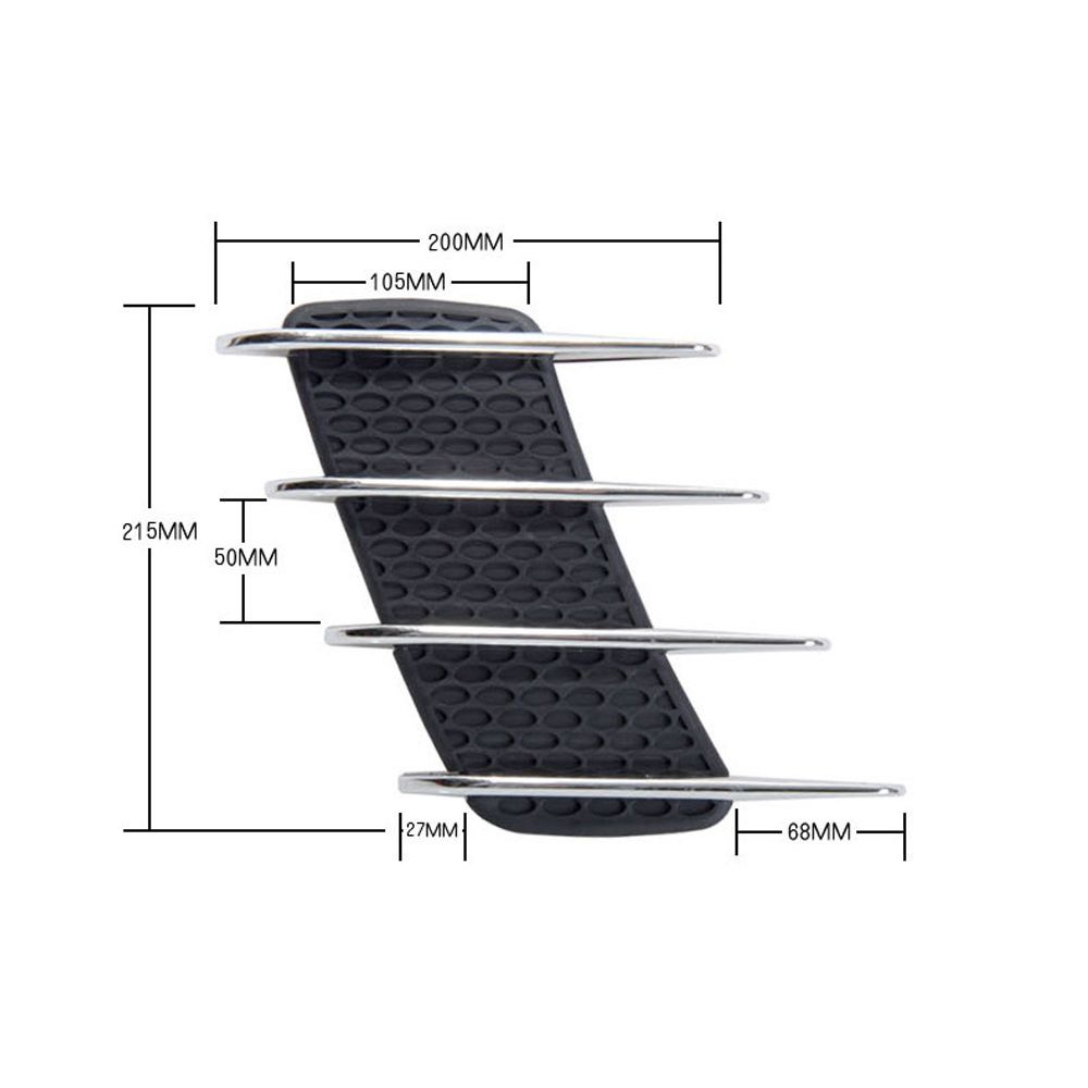 Top 2pcs Sticker Dekorasi Fender Samping Mobil Bentuk Sirip Hiu 3d Diy