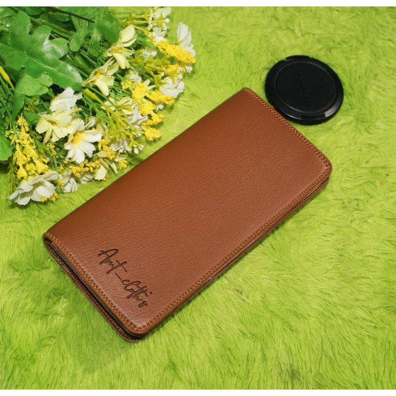 Dompet Cowok Panjang Distro Kekinian DOMPET DISTRO BAYAR DI TEMPAT-Coklat muda
