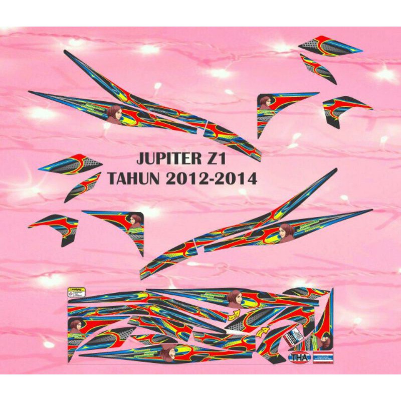 STIKER STRIPING DECAL VARIASI JUPITER Z1 2012-2014 WANITA BERHIJAB