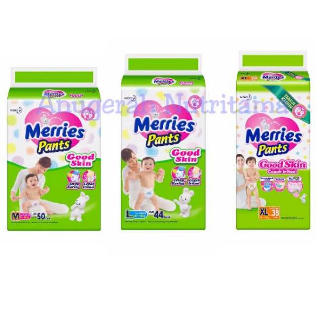 Merries Pants Good Skin &amp; Skin Protection JUMBO M50/L44/XL38/XXL28