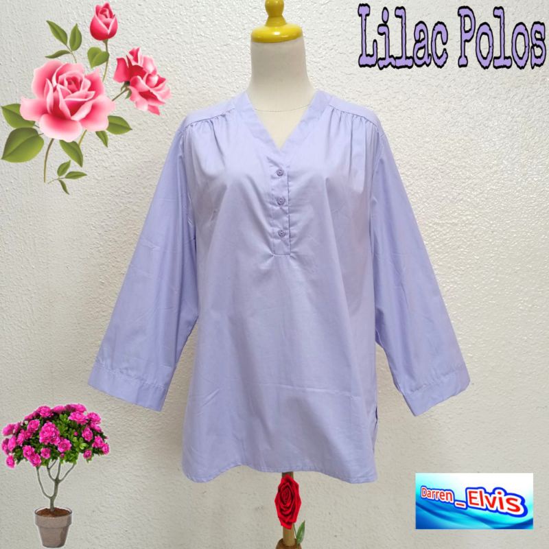 Blouse Wanita Import / Lilac Polos