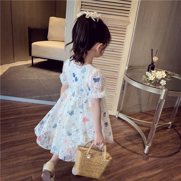 [PRINCESS KESLI] 1-11 Tahun Dress Brukat Butterfly Gaun Anak Perempuan Sifon Katun Kids Cewek Princess