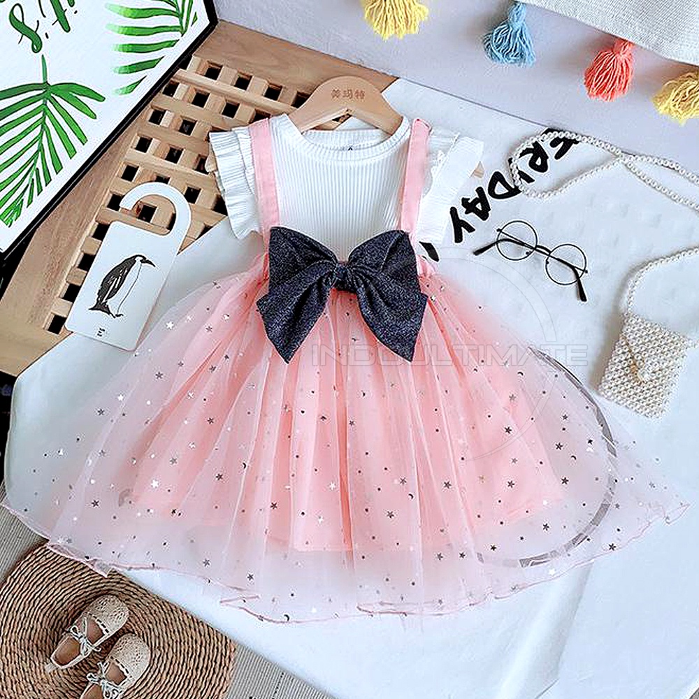 Dress Bayi Perempuan Setelan Baju Rok Tile Import Premium Anak Bayi Balita DRI-101 Kaos Bayi Cewek Overall Gaun Dress Tutu Import Sparkle Pakaian Anak Bayi Balita DRI-102