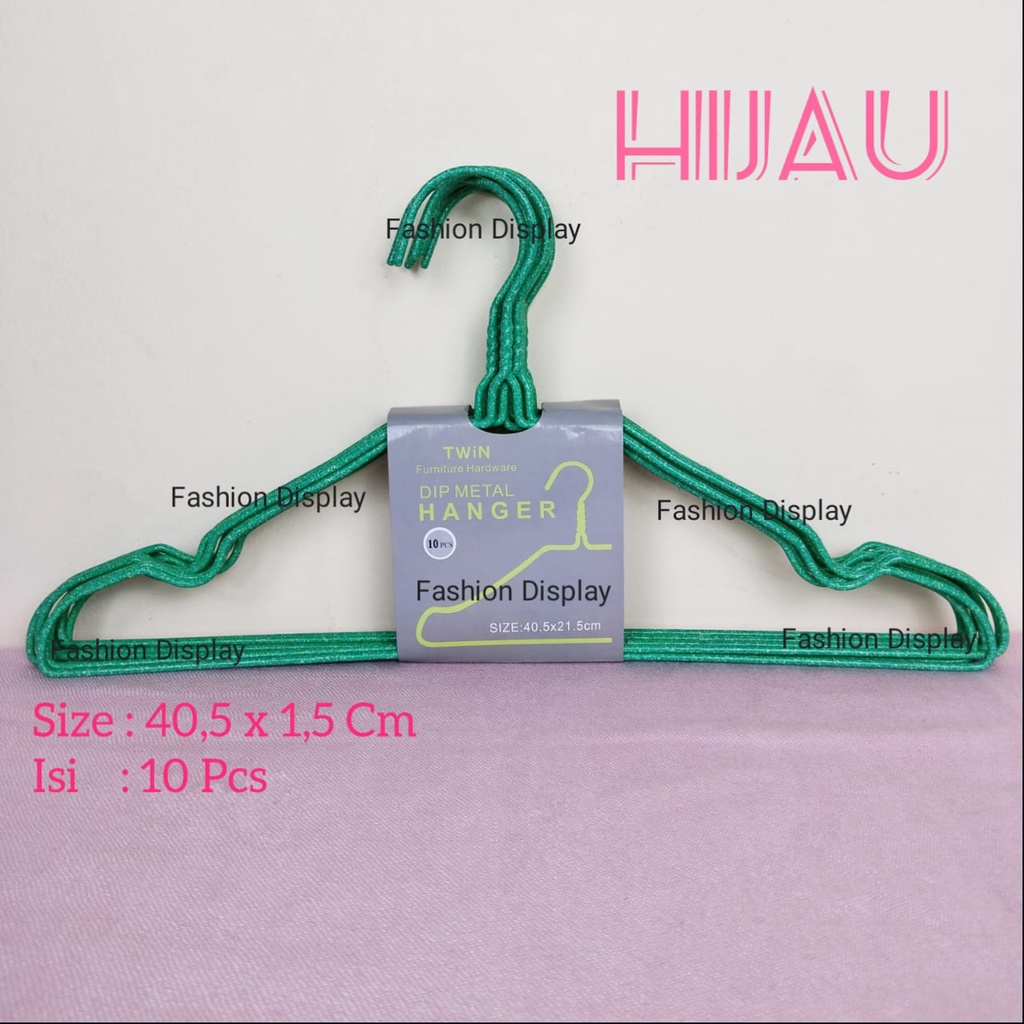 Hanger Kawat Coating Hanger Besi Gantungan Baju Premium Tebal Display Pakaian - PAK C