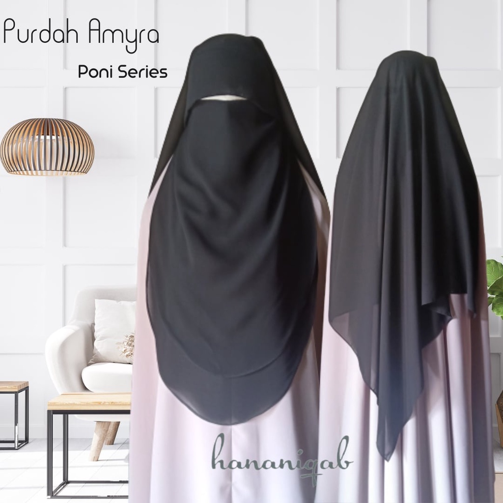 Jual Niqab Cadar Purdah AMYRA Poni Series | Hananiqab | Sifon Silky ...