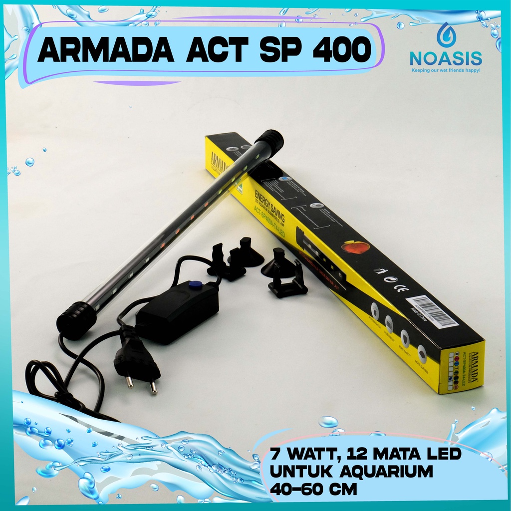 LAMPU LED CELUP AQUARIUM ARMADA ACT-SP400A-T4-LED 7W UK 40CM