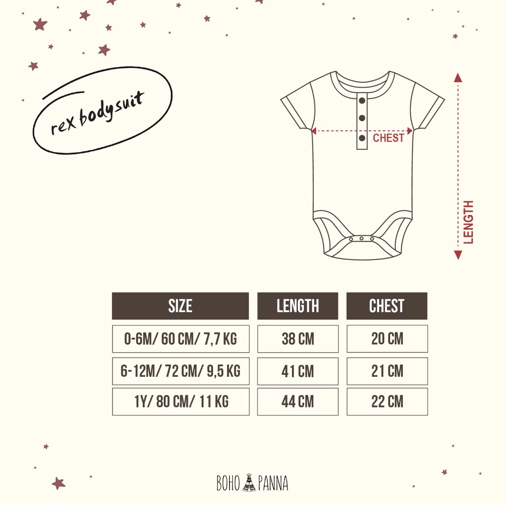 Bohopanna Rex Bodysuit | Baju Jumper Bayi New Born Lengan Pendek Perlengkapan Kado Lahiran Pakaian Bayi Baru Lahir Baby Jamper Jumpsuit Jamsuit Jamswit Jumsuit Jumswit Anak Bayi Laki Laki Perempuan Cowo Cewe Cowok Cewek 0 6 12 Bulan Bohobaby Bohopana-2