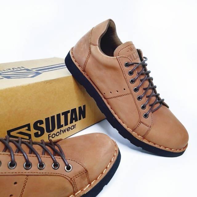 PASAI BROWN - SULTAN FOOTWEAR | Sepatu Sneakers Kulit Asli