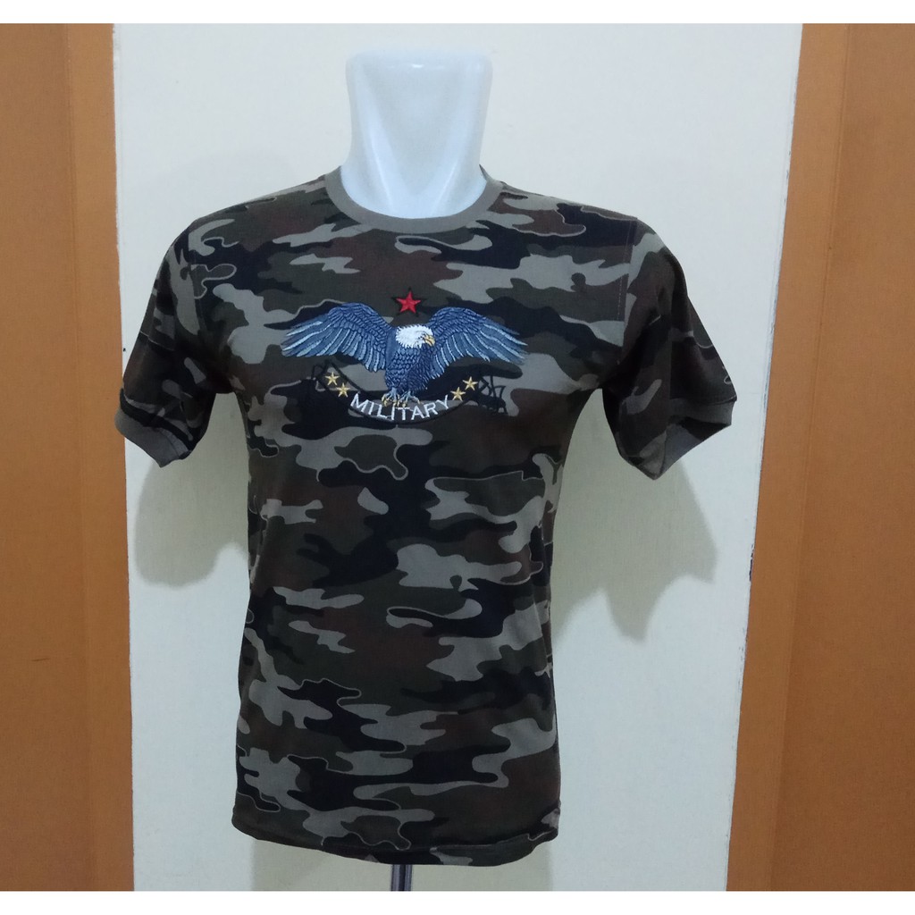 KAOS LORENG BODY FIT - KAOS ARMY BODY FIT - BAHAN KATUN - 05