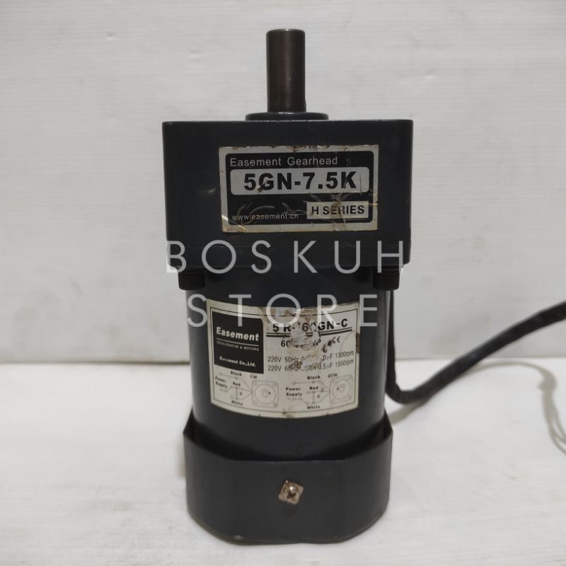 AC MOTOR GEARBOX 220V 1:7.5 206RPM 60W