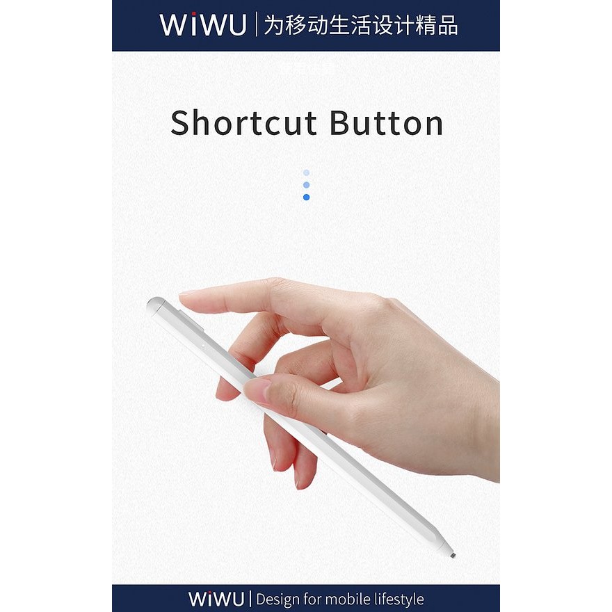 WIWU PENCIL MAX - Universal Active Stylus Pen Magnetic Design - Stylus Pen untuk Smartphone dan Tablet