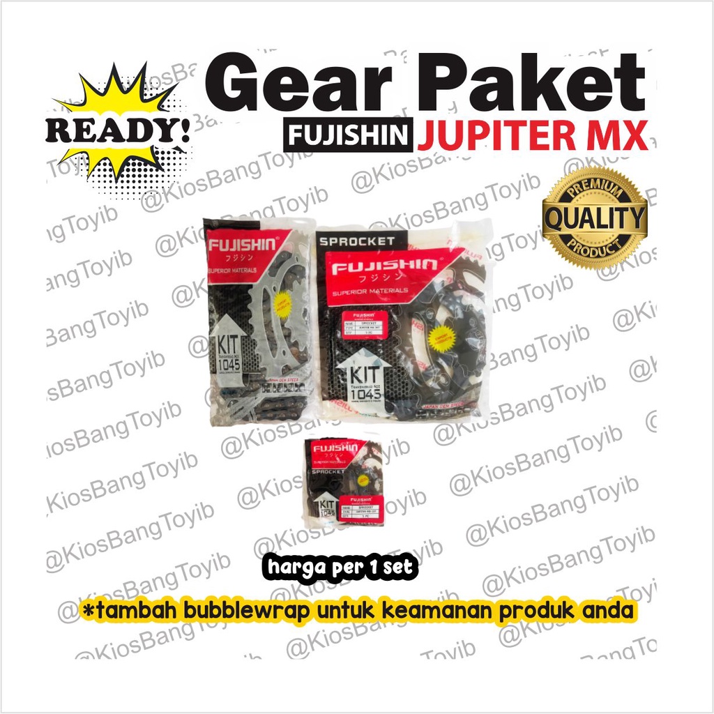 Gear Set/Paket Titanium Jupiter Jup MX 15T/39T 428H/112L (FUJISHIN)